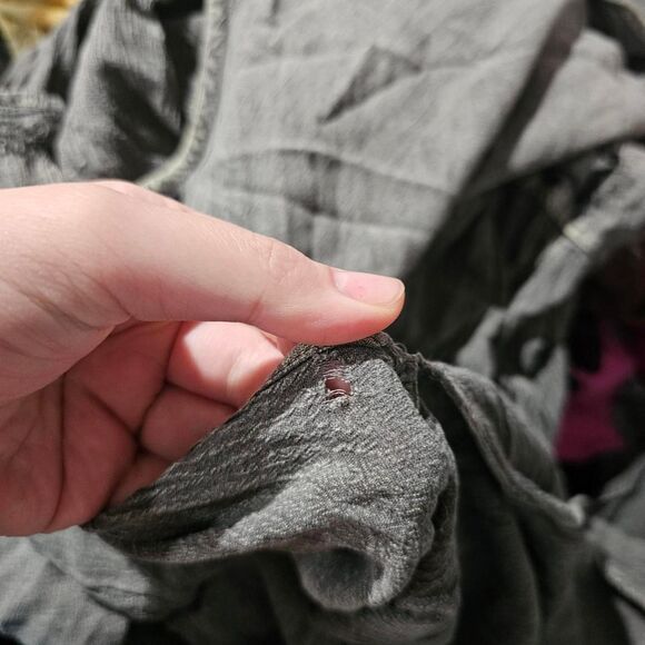 Vintage 90s olive muted green whimsigoth boho dress - Picture 3 of 4